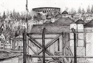 オーバンスコットランド、2007年（紙にインク） 作： Vincent Alexander Booth